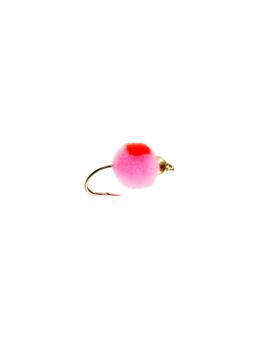 Beadhead Glo Bug, Baby Pink/Flame TheFlyStop