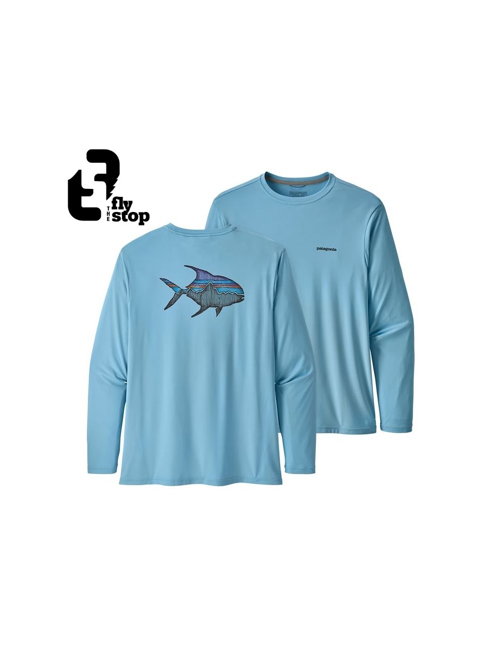 Patagonia Men's Graphic Tech Fish Long Sleeve T-Shirt
