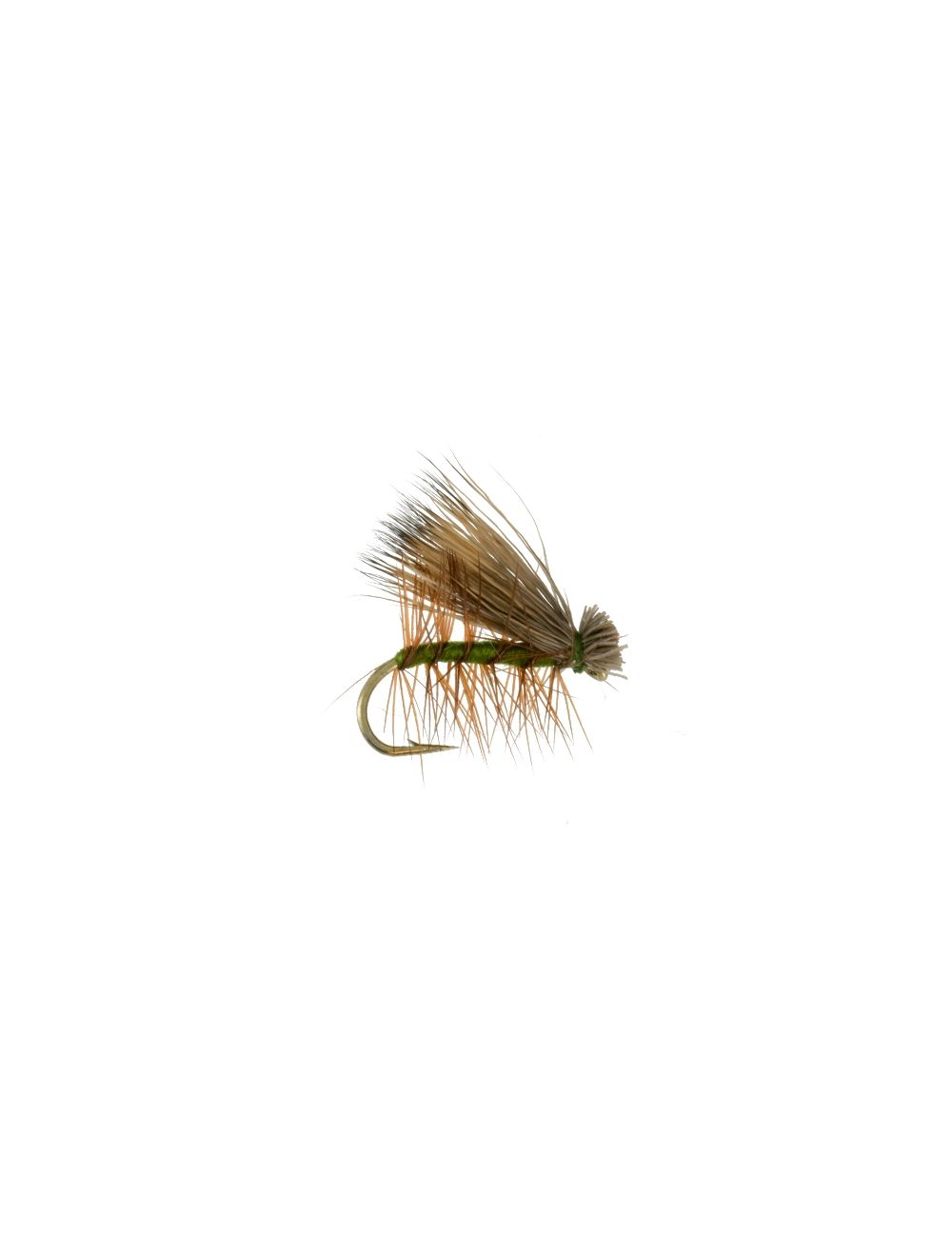 Barbless CDC Olive Caddis Dry Fly - Trout Fly Fishing Flies