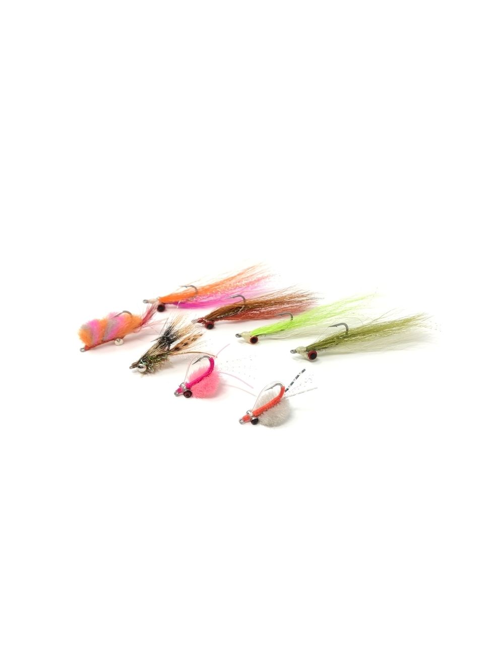  Saltwater Fly Fishing Flies Assortment Kit with Fly Box,  Deceiver, Clouser, Crab, Candyman, Shrimp - 10 Piece : Sports & Outdoors